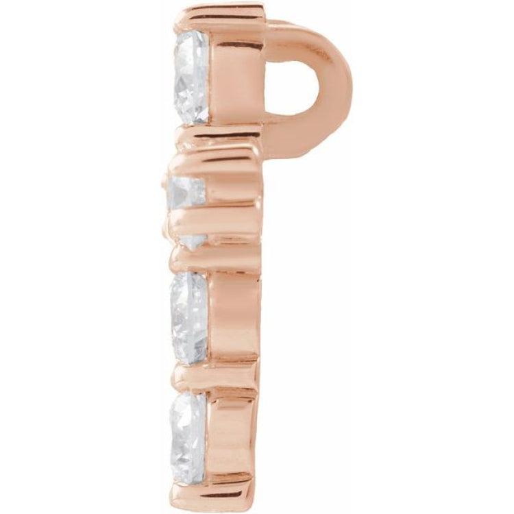 14K Rose 1/3 CTW Lab-Grown Diamond Pendant