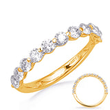 14 Kt Yellow Gold  Side Stone - Prong Set Bands