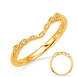 14 Kt Yellow Gold Leaf Bands