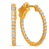 14 Kt Yellow Gold Hoops Earrings