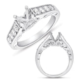 14 Kt White Gold Channel Set - Rounds Engagement Rings