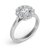 White Gold Halo Engagement Ring