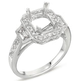 14 Kt White Gold Halo - Princess Engagement Rings