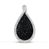 14 KT Black Diamonds Shape White & Black Diamond Gold Pendant