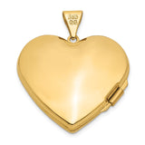 14k Diamond Floral  21mm Heart Family Locket Holds 4 Photos