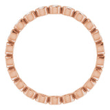 10K Rose Gold 3/8 CTW Natural Diamond Eternity Band Size 7.25