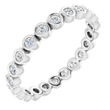 10K White Gold 3/8 CTW Natural Diamond Eternity Band Size 7.75