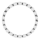 10K White Gold 3/8 CTW Natural Diamond Eternity Band Size 7.75