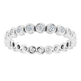 10K White Gold 3/8 CTW Natural Diamond Eternity Band Size 7.75