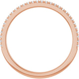 10K Rose Gold 1/8 CTW Natural Diamond French-Set Anniversary Band