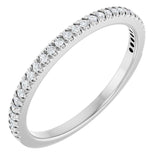 10K White Gold 1/8 CTW Natural Diamond French-Set Anniversary Band