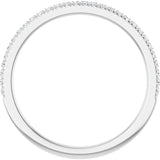 10K White Gold 1/8 CTW Natural Diamond French-Set Anniversary Band