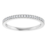 10K White Gold 1/8 CTW Natural Diamond French-Set Anniversary Band