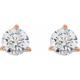 14K Rose Gold 3/4 CTW Natural Diamond Stud Earrings