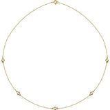 14K Yellow Gold 1/2 CTW Natural Diamond 5-Station 18