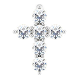 Sterling Silver 1/6 CTW Natural Diamond Cross Pendant