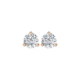 14K Rose Gold 1 1/5 CTW Natural Diamond Stud Earrings