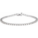 14K White Gold 2 1/4 CTW Lab-Grown Diamond Line 7 1/4