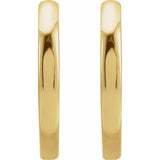 14K Yellow Gold Hinged 12.5 mm Hoop Earrings