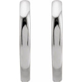 Sterling Silver Hinged 12.5 mm Hoop Earrings