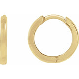 14K Yellow Gold Hinged 10 mm Hoop Earring