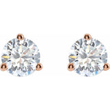 14K Rose Gold 1 1/5 CTW Lab-Grown Diamond Stud Earrings