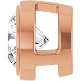 14K Rose Gold 1/2 CT Natural Diamond Slide Pendant