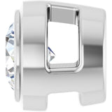 14K White Gold 1/10 CT Natural Diamond Slide Pendant