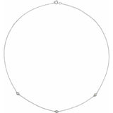 14K White Gold 1/5 CTW Lab-Grown Diamond 3-Station 18