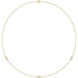 14K Yellow Gold 1/4 CTW Lab-Grown Diamond 3-Station 18" Necklace
