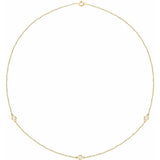 14K Yellow Gold 1/3 CTW Lab-Grown Diamond 3-Station 18" Necklace