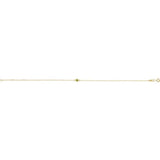 14K Yellow Gold Natural Peridot Bezel-Set Solitaire 6 1/2-7 1/2" Bracelet
