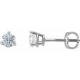 Sterling Silver 3/8 CTW Natural Diamond  Earrings