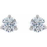 14K White Gold 3/8 CTW Natural Diamond Earrings