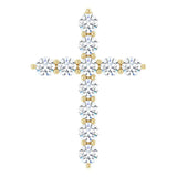 14K Yellow Gold 3/8 CTW Lab-Grown Diamond Cross Pendant