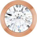 14K Rose Gold 1/6 CT Lab-Grown Diamond Slide Pendant