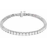 14K White Gold 7 CTW Lab-Grown Diamond Line 7" Bracelet
