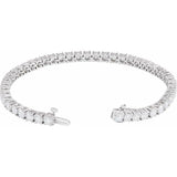 14K White Gold 8 CTW Lab-Grown Diamond Line 7" Bracelet
