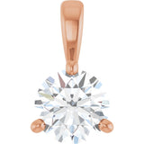 14K Rose Gold 1/2 CT Lab-Grown Diamond Pendant