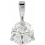 Platinum 5/8 CT Lab-Grown Diamond Pendant