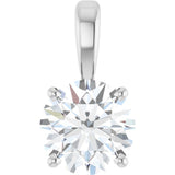 14K White Gold 1 1/4 CT Lab-Grown Diamond Pendant