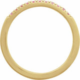 14K Yellow Gold Natural Pink Tourmaline Stackable Ring