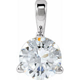 Platinum Lab-Grown Moissanite Pendant