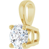 14K Yellow Gold 1/3 CT Natural Diamond Pendant