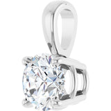 14K White Gold 1/2 CT Natural Diamond Pendant