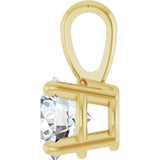 14K Yellow Gold 1/2 CT Natural Diamond Pendant