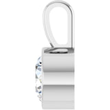 Platinum 3/4 CT Natural Diamond Bezel-Set Solitaire Pendant