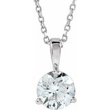 Sterling Silver 1 CTW Natural Diamond 18" Necklace