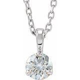Sterling Silver 1/4 CTW Lab-Grown Diamond 18