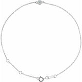 Sterling Silver Lab-Grown Diamond 6 1/2-7 1/2" Bracelet